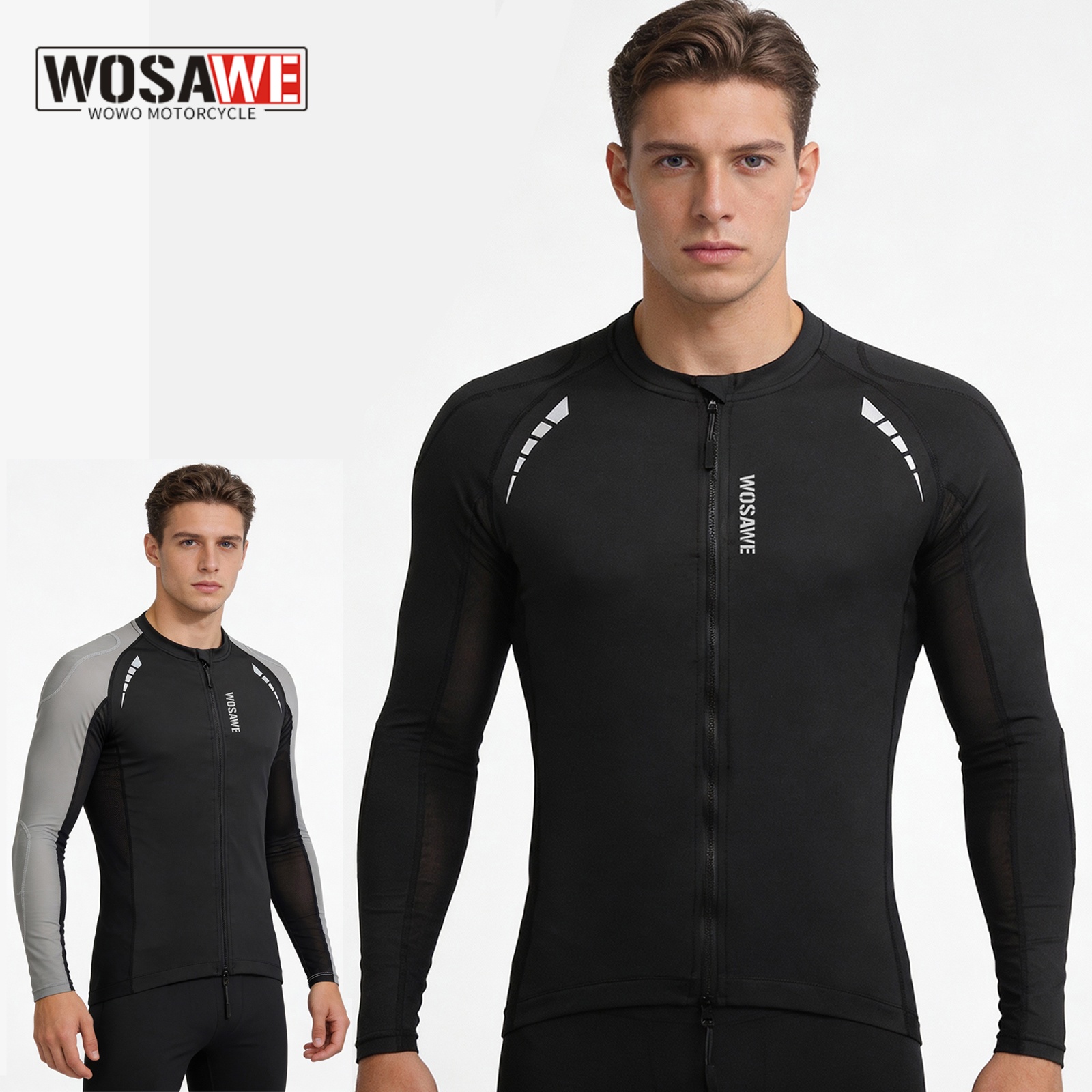 Motorcycle Mesh Jacket Summer Breathable - WOSAWE 남성 여름 오토바이 스타일 재킷