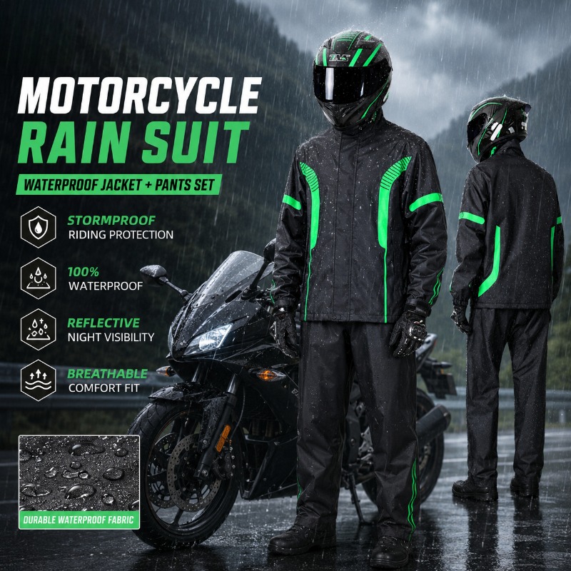 Motorcycle Riding Jacket Waterproof - 오토바이 레인슈트 방수 자켓 + 바지