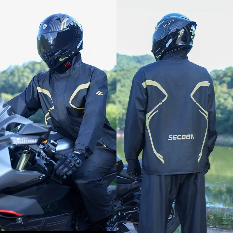 Motorcycle Rain Suit 2 Piece - 오토바이 레인슈트 방수 2피스 반사 재킷
