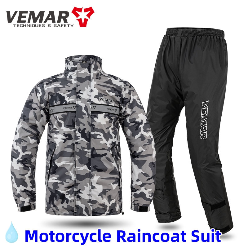 Motorcycle Rain Suit 2 Piece - 반사 방수 오토바이 레인슈트 2피스 자켓