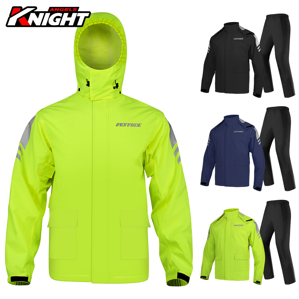 Motorcycle Riding Jacket Waterproof - 남성용 오토바이 레인코트 세트 반사 기능