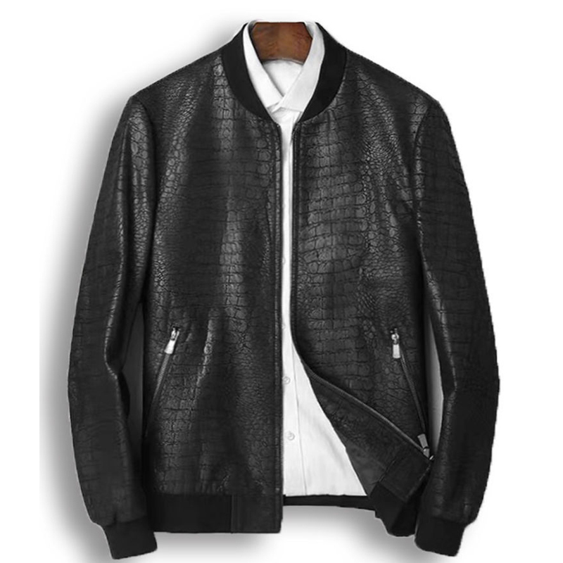 Leather Motorcycle Jacket Biker - 남성용 진짜 가죽 재킷, 남성용 고급