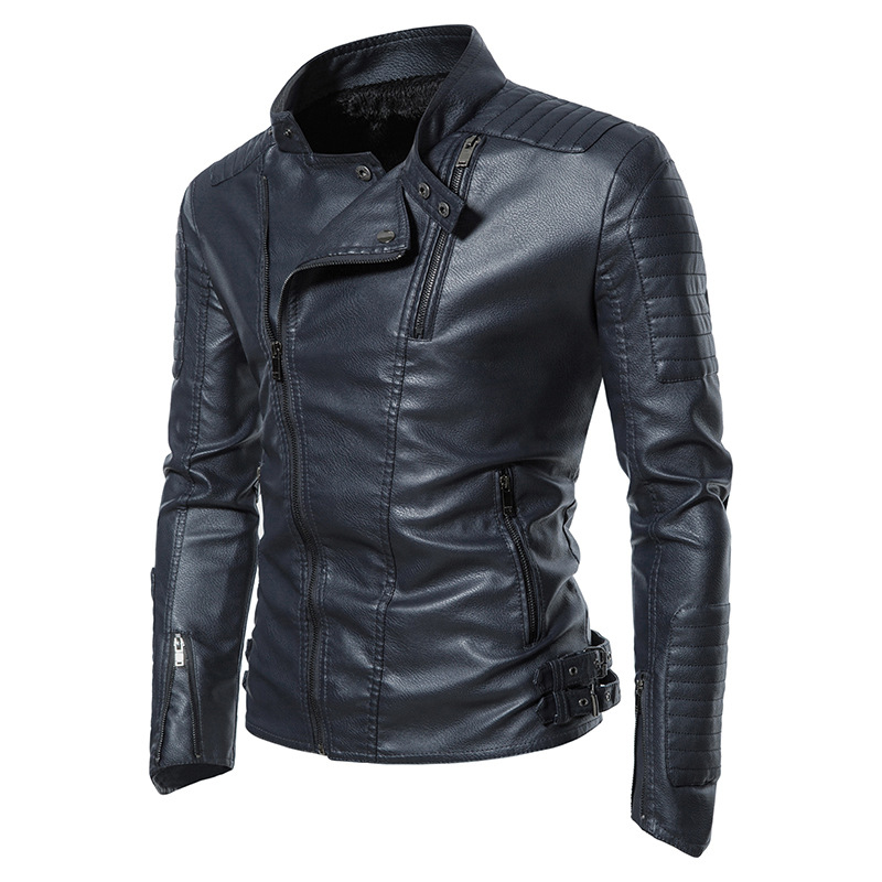 겨울 남성용 따뜻한 인조 가죽 재킷 패션 남성 스트리트 - Motorcycle Jacket Thermal Liner 리뷰 및 가격