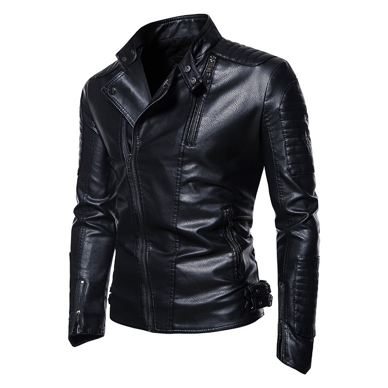 겨울 남성용 따뜻한 인조 가죽 재킷 패션 남성 스트리트 - Motorcycle Jacket Thermal Liner 리뷰 및 가격