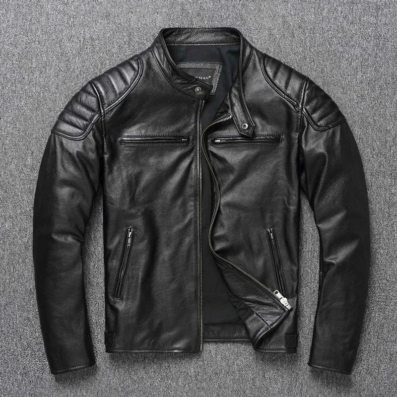 이탈리아 오일 왁스 야채 무두질 껍질 패턴 양피 정품  - Leather Motorcycle Jacket Biker 리뷰 및 가격