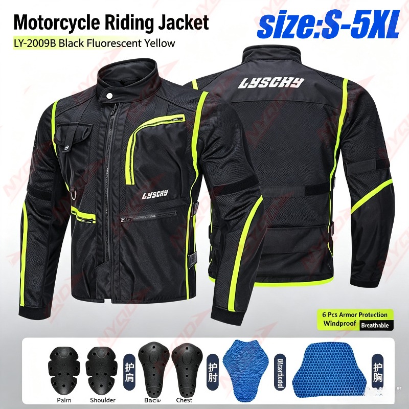 LYSCHY 오토바이 여름 메쉬 통기성 사이클링 슈트  - Motorcycle Mesh Jacket Summer Breathable 리뷰 및 가격