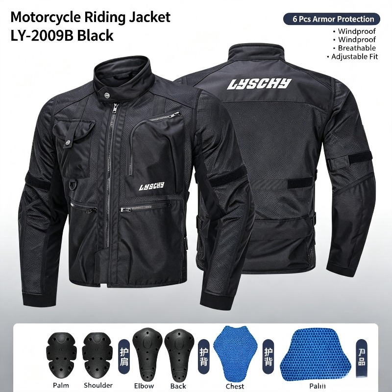 LYSCHY 오토바이 여름 메쉬 통기성 사이클링 슈트  - Motorcycle Mesh Jacket Summer Breathable 리뷰 및 가격