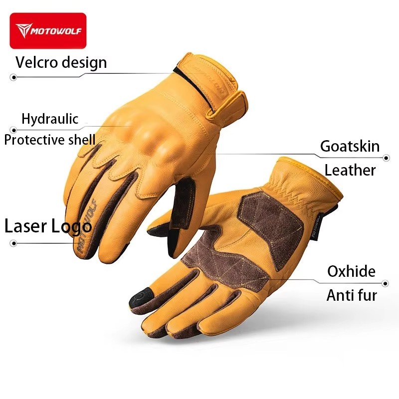 가죽 오토바이 장갑 레트로 라이딩 장갑 빈티지 라이더  - Motorcycle Gloves Leather Knuckle 리뷰 및 가격