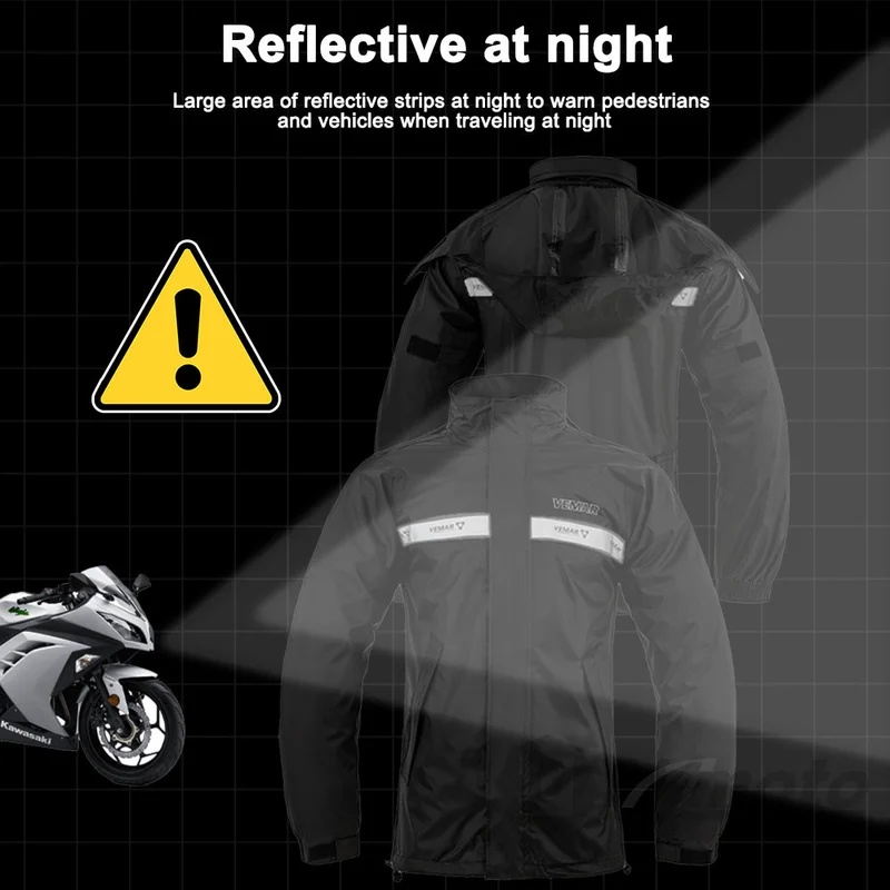 남성용, 여성용 오토바이용 방수 레인코트 세트, 도시  - Motorcycle Riding Jacket Waterproof 리뷰 및 가격