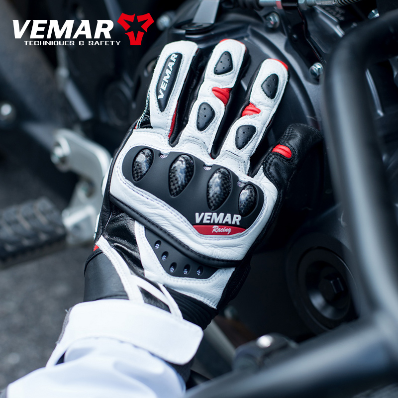 사계절용 오토바이 장갑 가죽 풀핑거 터치스크린 카본 파 - Motorcycle Gloves Leather Knuckle 리뷰 및 가격