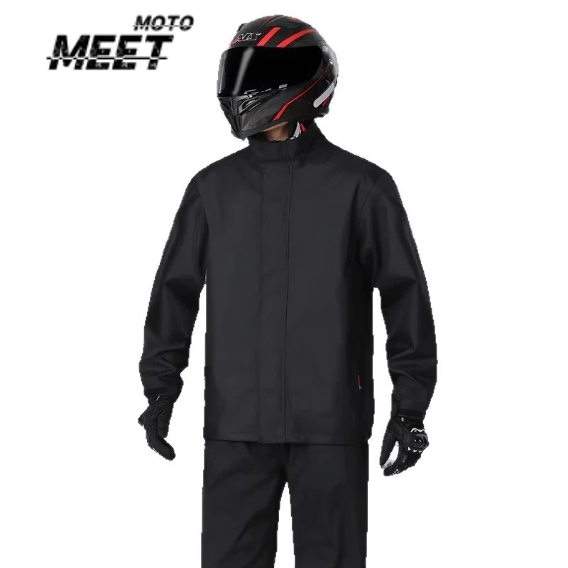 새로운 블랙 오토바이 레인슈트 남녀 공용 방수 보호 레 - Motorcycle Rain Suit 2 Piece 리뷰 및 가격