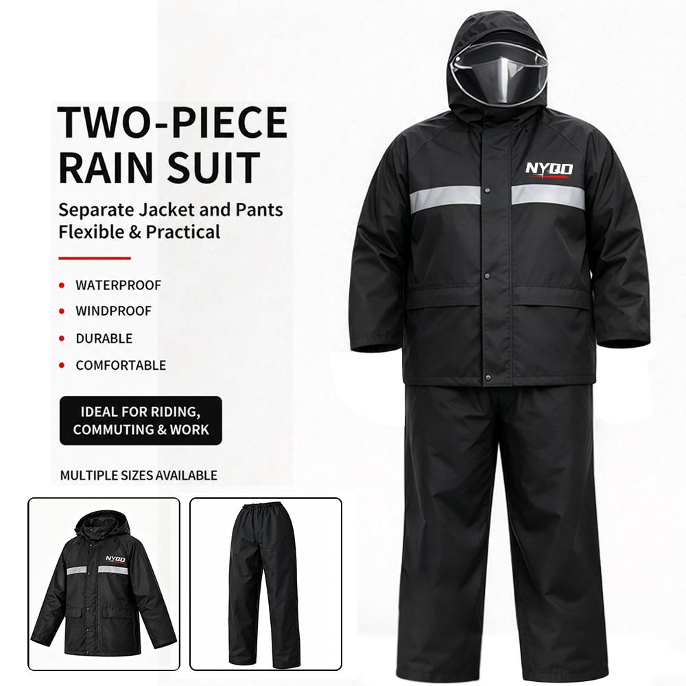 5XL-10XL 사이즈의 남성용 오토바이용 방수 레인  - Motorcycle Rain Suit 2 Piece 리뷰 및 가격