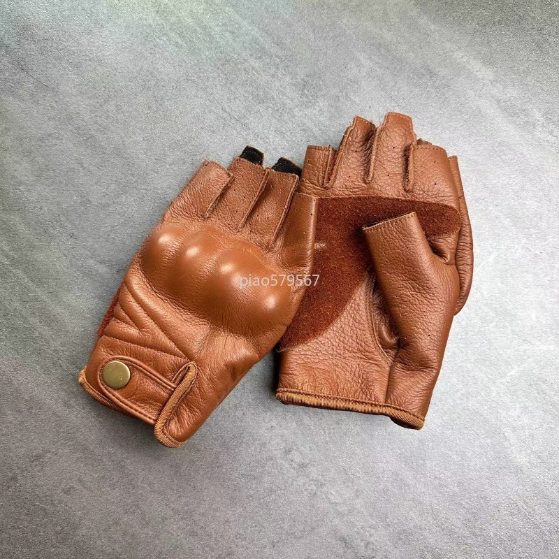 정품 가죽 하프 핑거 오토바이 장갑 하드 너클 보호대  - Motorcycle Gloves Leather Knuckle 리뷰 및 가격