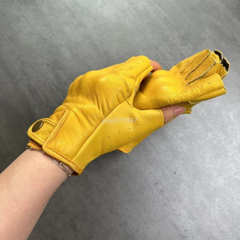정품 가죽 하프 핑거 오토바이 장갑 하드 너클 보호대  - Motorcycle Gloves Leather Knuckle 리뷰 및 가격
