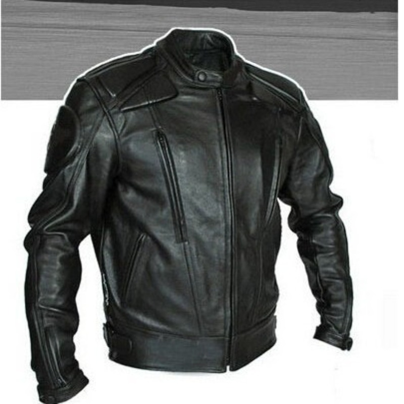 블랙 슬림 봄 가을 오토바이 재킷 남성용 정품 가죽 소 - Leather Motorcycle Jacket Biker 리뷰 및 가격