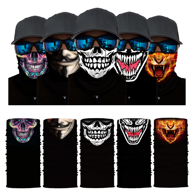 사이클링 오토바이 Bandanas 해골 3D 원활한 마 - Motorcycle Neck Gaiter Balaclava 리뷰 및 가격