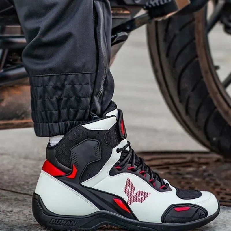 DUHAN 남성용 가죽 라이딩 부츠, 오토바이 방수,  - Motorcycle Boots Waterproof Riding 리뷰 및 가격