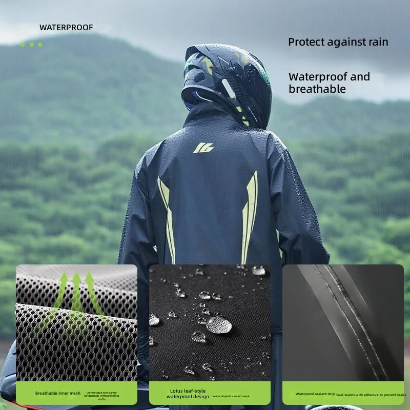 오토바이 레인슈트 방수 2피스 고시인성 반사 레인자켓  - Motorcycle Rain Suit 2 Piece 리뷰 및 가격