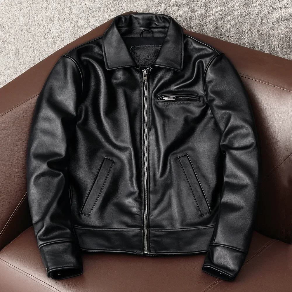 2026년 유행하는 천연 소가죽 재킷, 남성용 빈티지  - Leather Motorcycle Jacket Biker 리뷰 및 가격