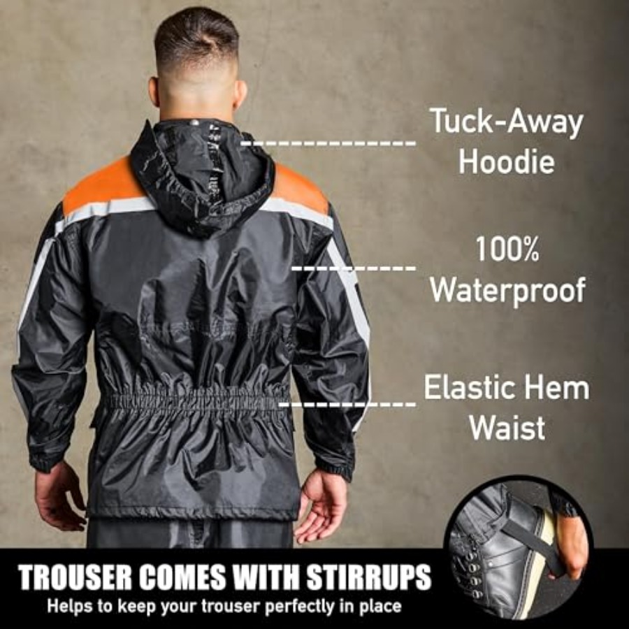 방수 오토바이 레인슈트, 2피스 반사 기능, 경량 라이 - Motorcycle Rain Suit 2 Piece 리뷰 및 가격