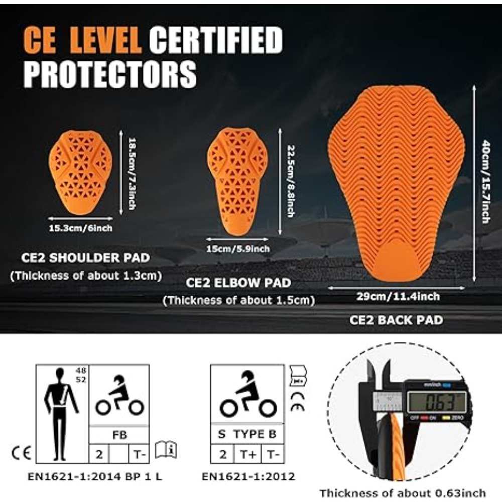 오토바이 5PCS 전체 CE 레벨 2 인증 오토바이 갑 - Motorcycle Back Protector Ce Level 2 리뷰 및 가격