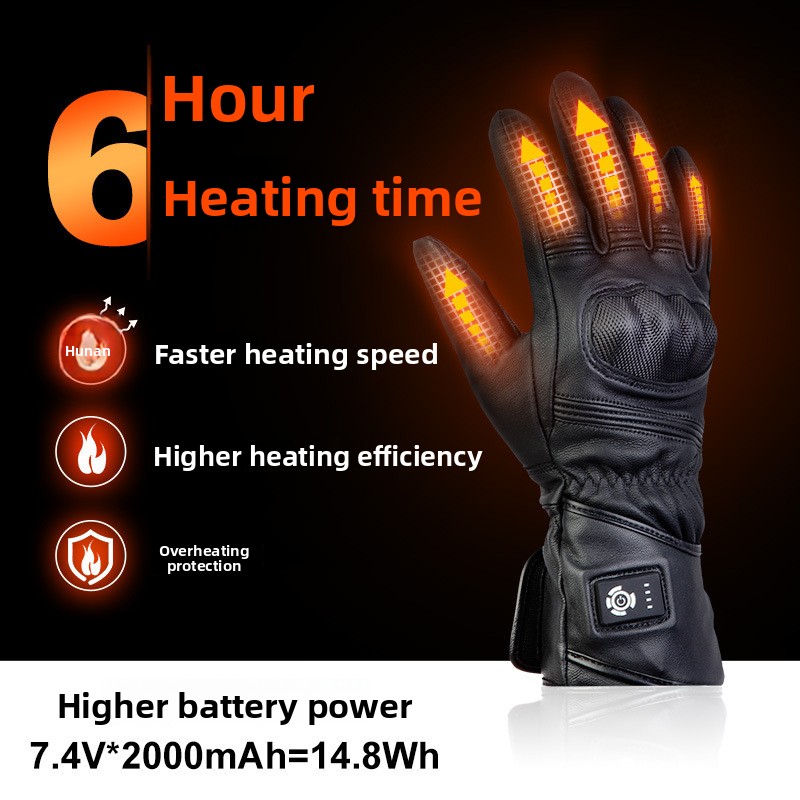 7.4V 발열 가죽 오토바이 장갑, 충전식 하드 너클  - Motorcycle Gloves Leather Knuckle 리뷰 및 가격