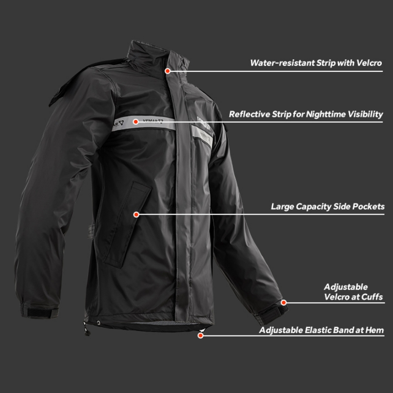 남성용 오토바이 레인슈트 2피스 방수 반사 재킷 바지  - Motorcycle Rain Suit 2 Piece 리뷰 및 가격