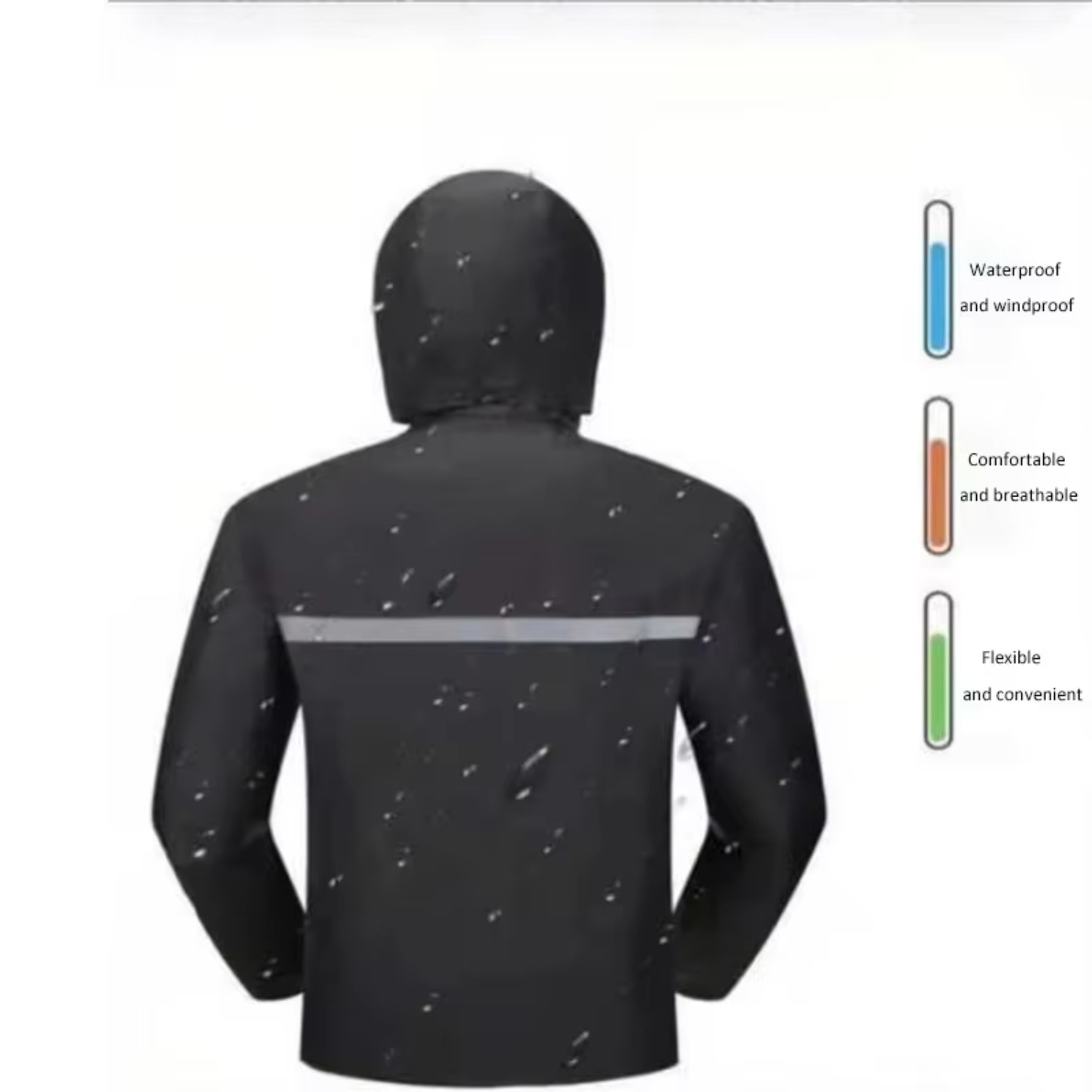 남성용/여성용 방수 레인 슈트, 2피스 후드형 레인 재 - Motorcycle Rain Suit 2 Piece 리뷰 및 가격