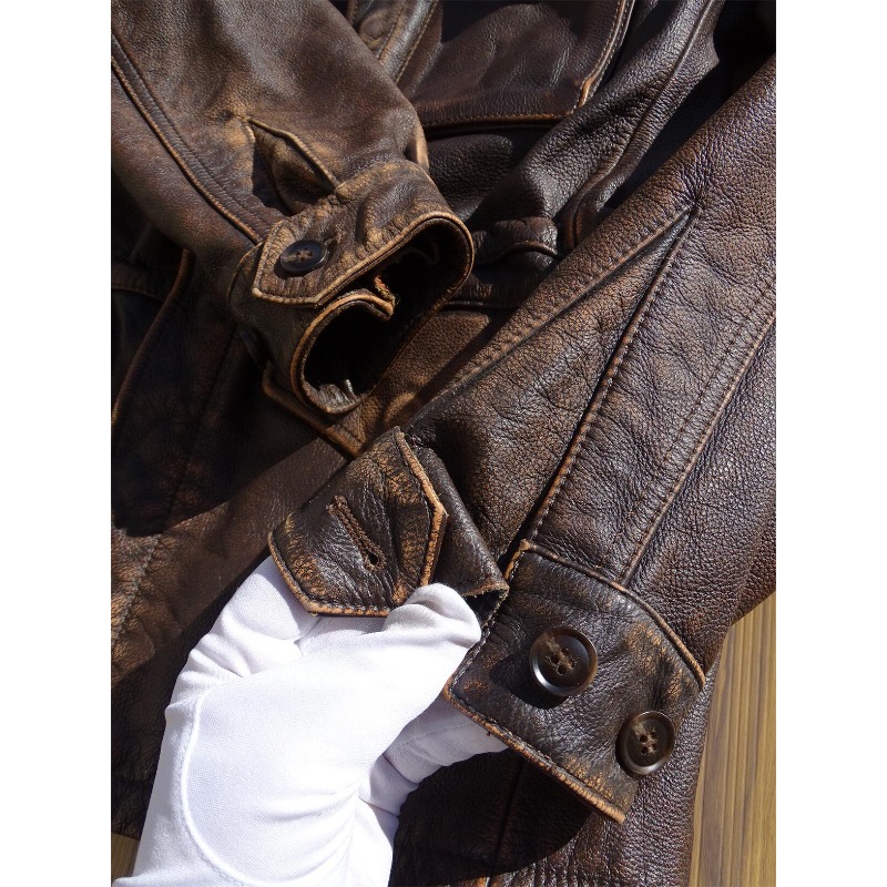 남성용 아메리칸 레트로 티 코어 소가죽 스톤 워싱 디스 - Leather Motorcycle Jacket Biker 리뷰 및 가격