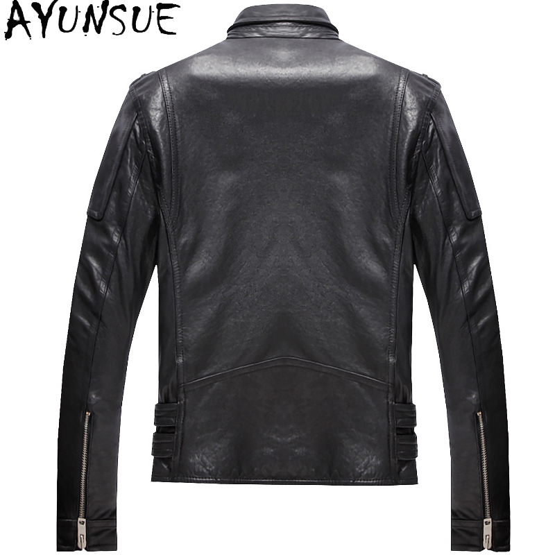 AYUNSUE 진짜 양피 100% 정품 가죽 자켓 남자 - Leather Motorcycle Jacket Biker 리뷰 및 가격
