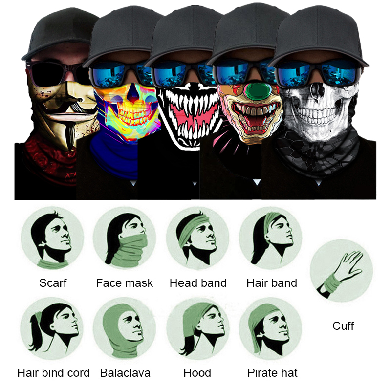 3D 해골 무늬 발라클라바 심리스 오토바이 넥페이스 마 - Motorcycle Neck Gaiter Balaclava 리뷰 및 가격
