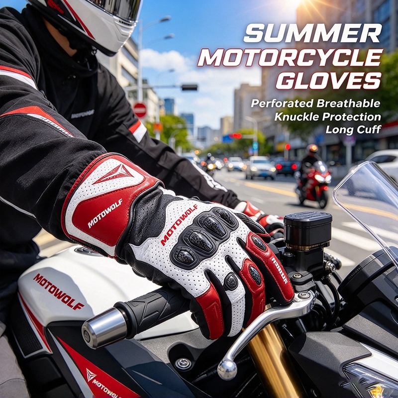 MOTOWOLF 오토바이용 장갑, 긴 소매, 보호 기능 - Motorcycle Gloves Leather Knuckle 리뷰 및 가격
