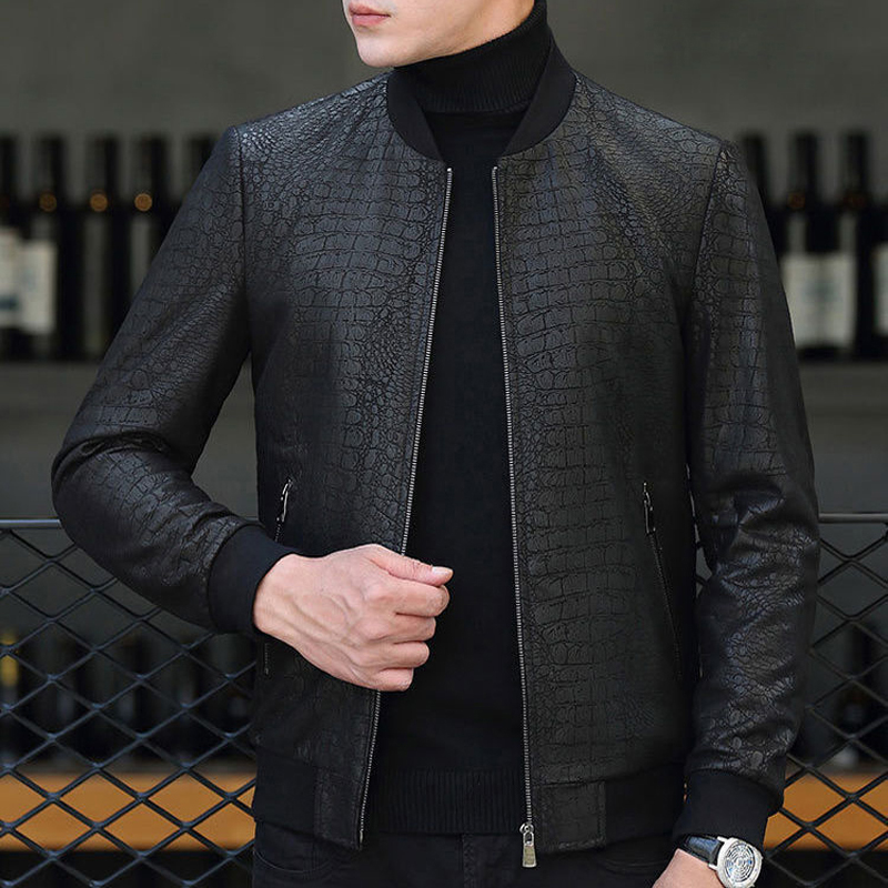 남성용 진짜 가죽 재킷, 남성용 고급 양가죽, 비즈니스 - Leather Motorcycle Jacket Biker 리뷰 및 가격